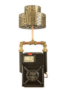 Vintage Gas Meter Table Lamp